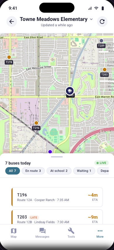Fleet Guardian Mobile live map